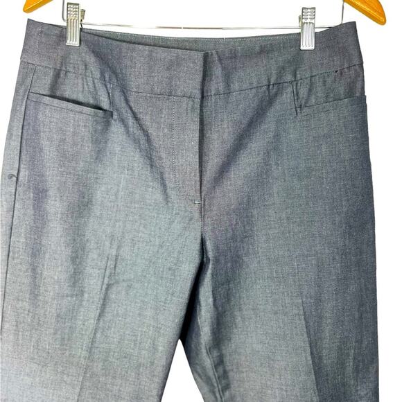 Ann Taylor Factory The Ankle Signature Grey Subtle Pattern Dress Pant Size 8 - Picture 2 of 10